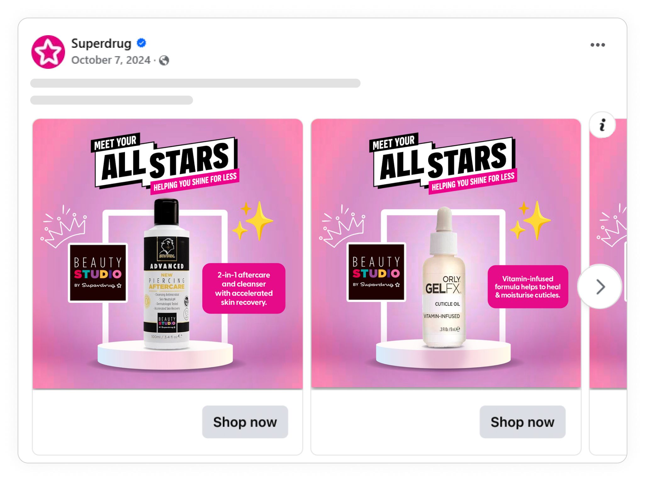 product descriptions in catalog ads
